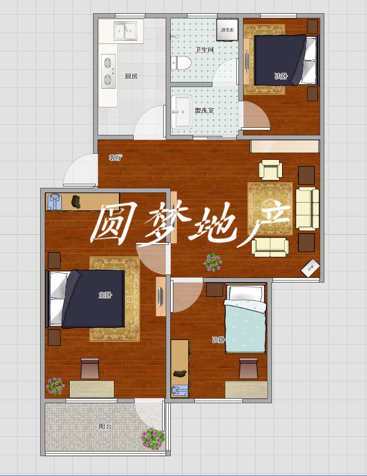 精品三室學區房，以裝修拎包即住，可貸款