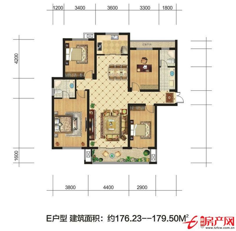三盛星尚城四室兩廳兩衛南北通透，南北雙陽臺，兩室一廳朝陽