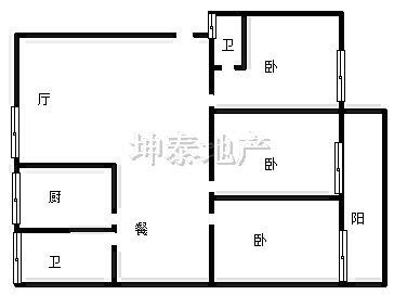 億豐花園三室兩廳，三室向陽，通暖有儲